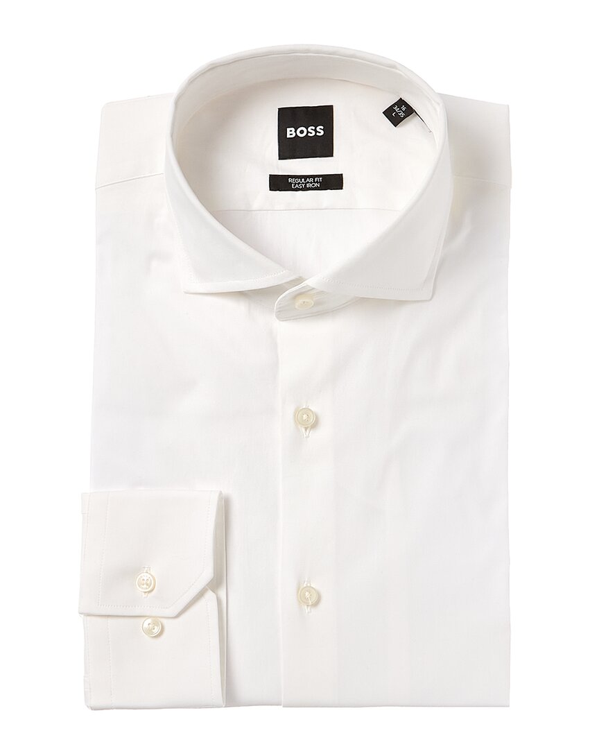 Shop Hugo Boss Boss  Regular Fit Dress Shirt In White