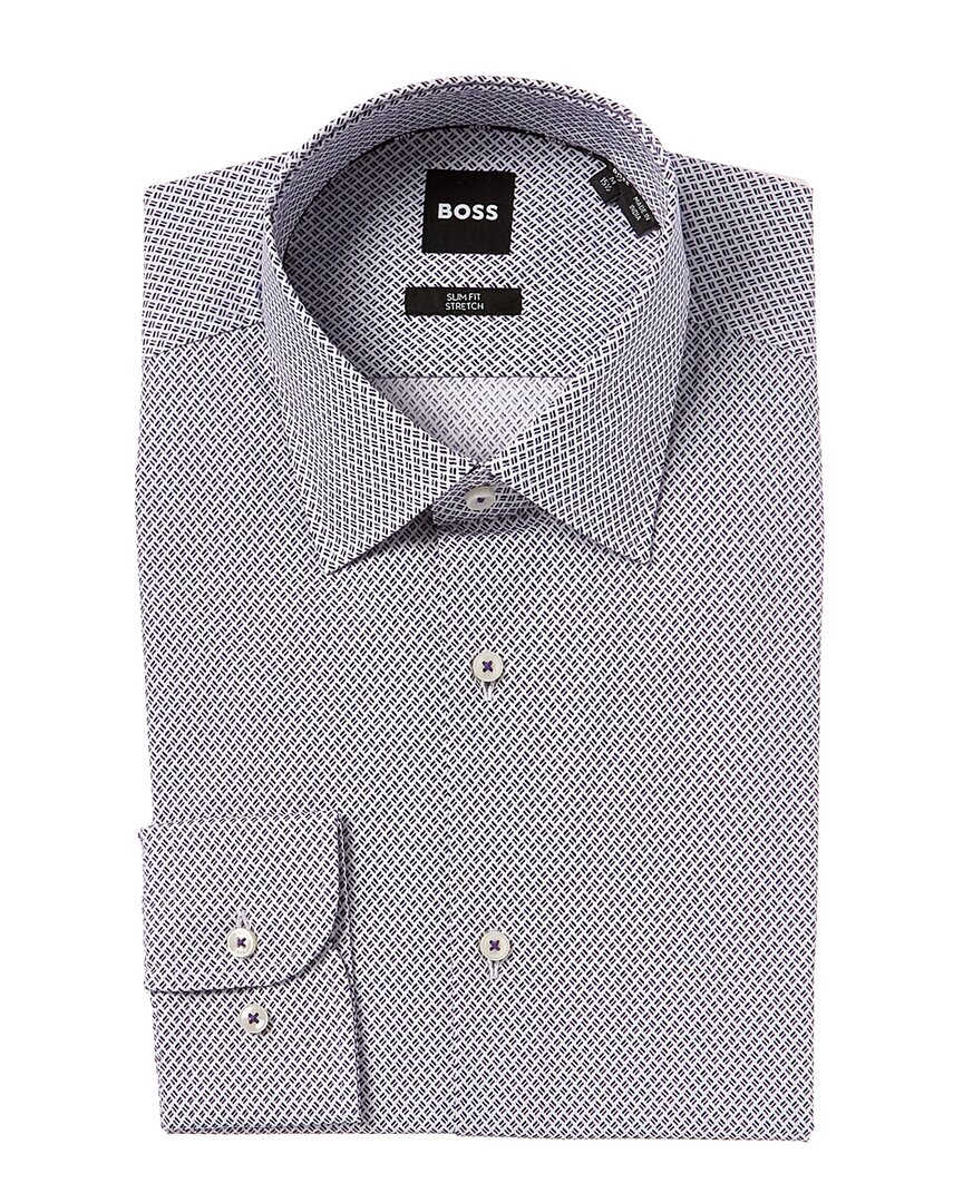 Hugo Boss Boss  Slim Fit Dress Shirt In Purple
