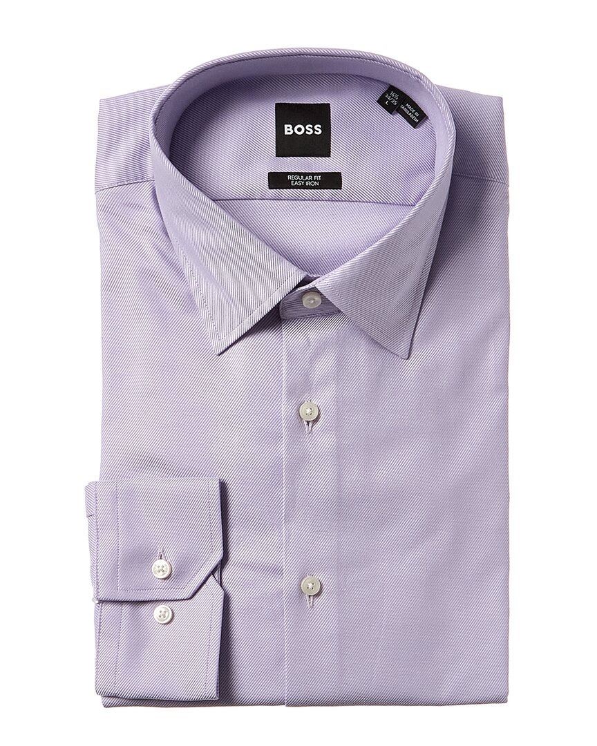 Hugo Boss Boss  Regular Fit Dress Shirt In Purple