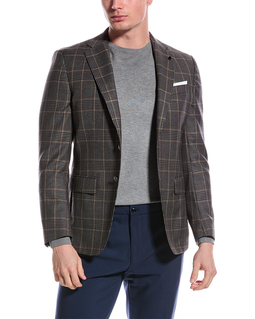 Shop Hugo Boss Boss  Slim Fit Wool Sport Jacket In Brown