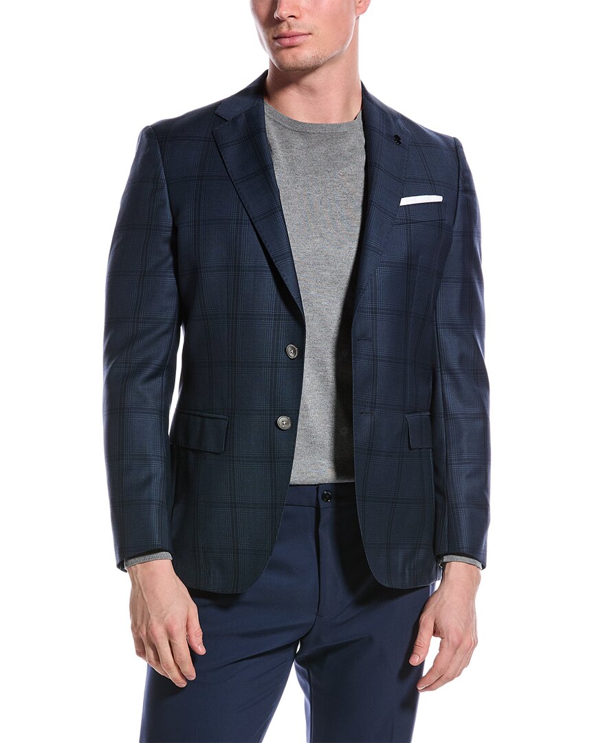 Shop Hugo Boss Boss  Slim Fit Wool Sport Jacket In Blue