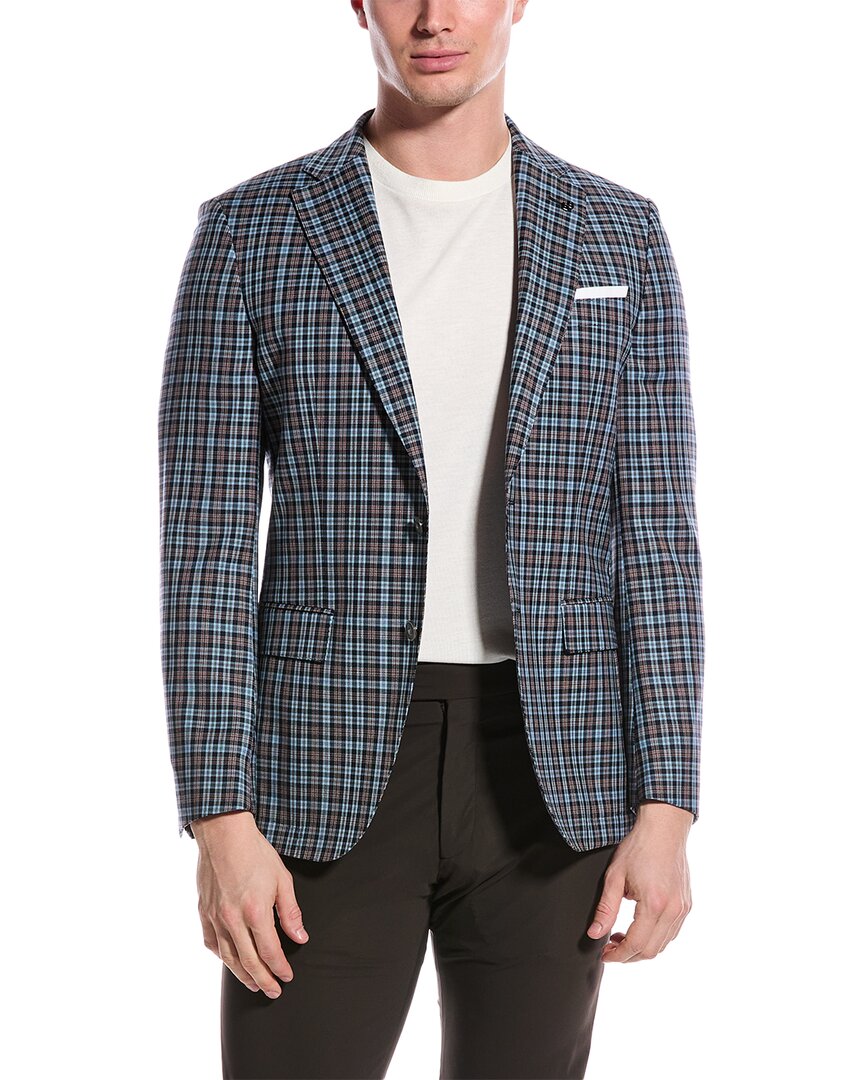 Shop Hugo Boss Boss  Slim Fit Wool Sport Jacket In Blue