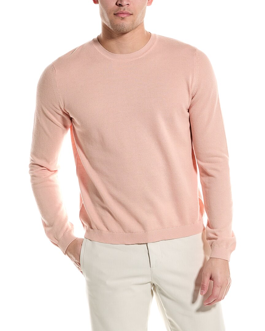Shop Robert Talbott Holden Cashmere-blend Crewneck Sweater In Pink