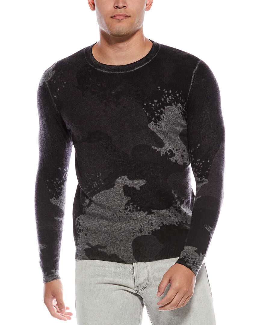 Autumn Cashmere Inked Cashmere Crewneck Sweatshirt In Black