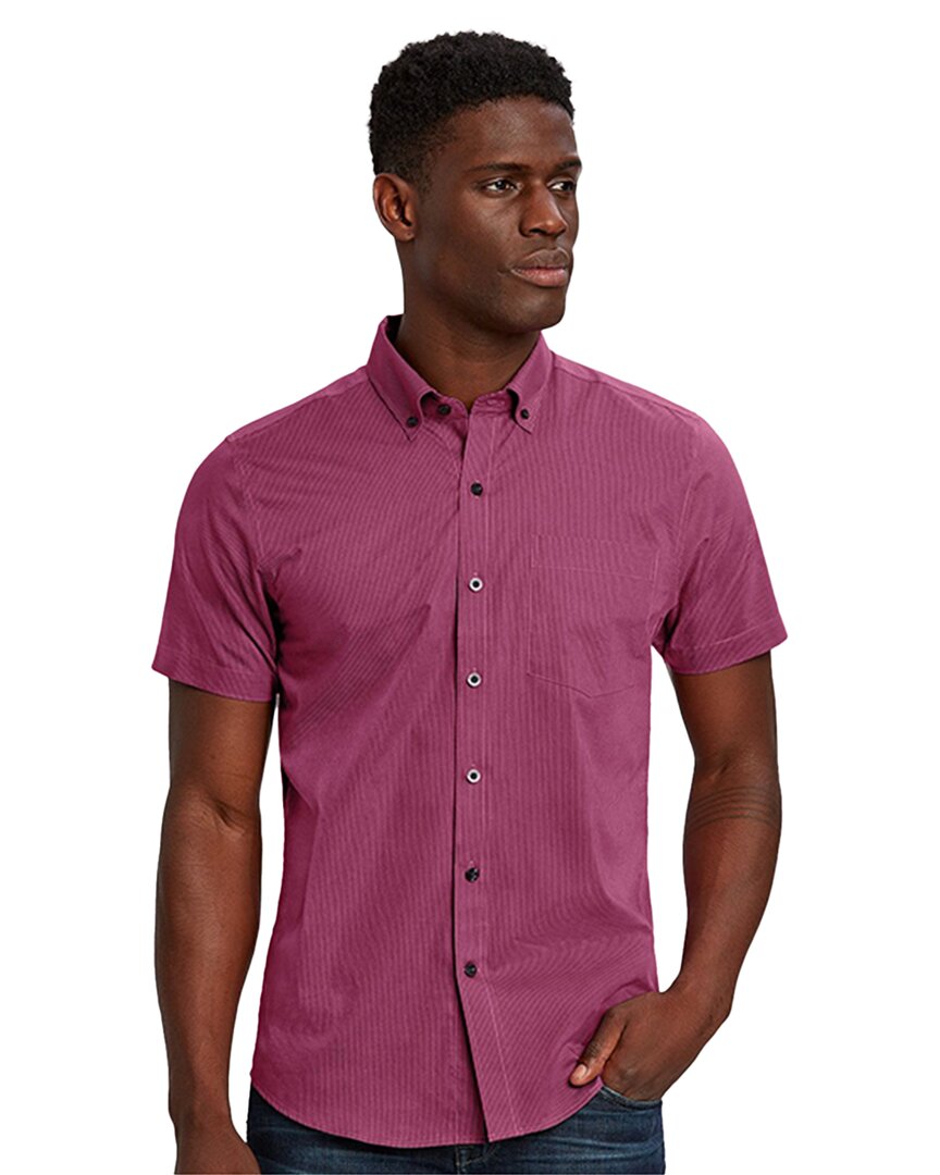 Shop Cutter & Buck Strive Rail Stripe Shirt In Pink