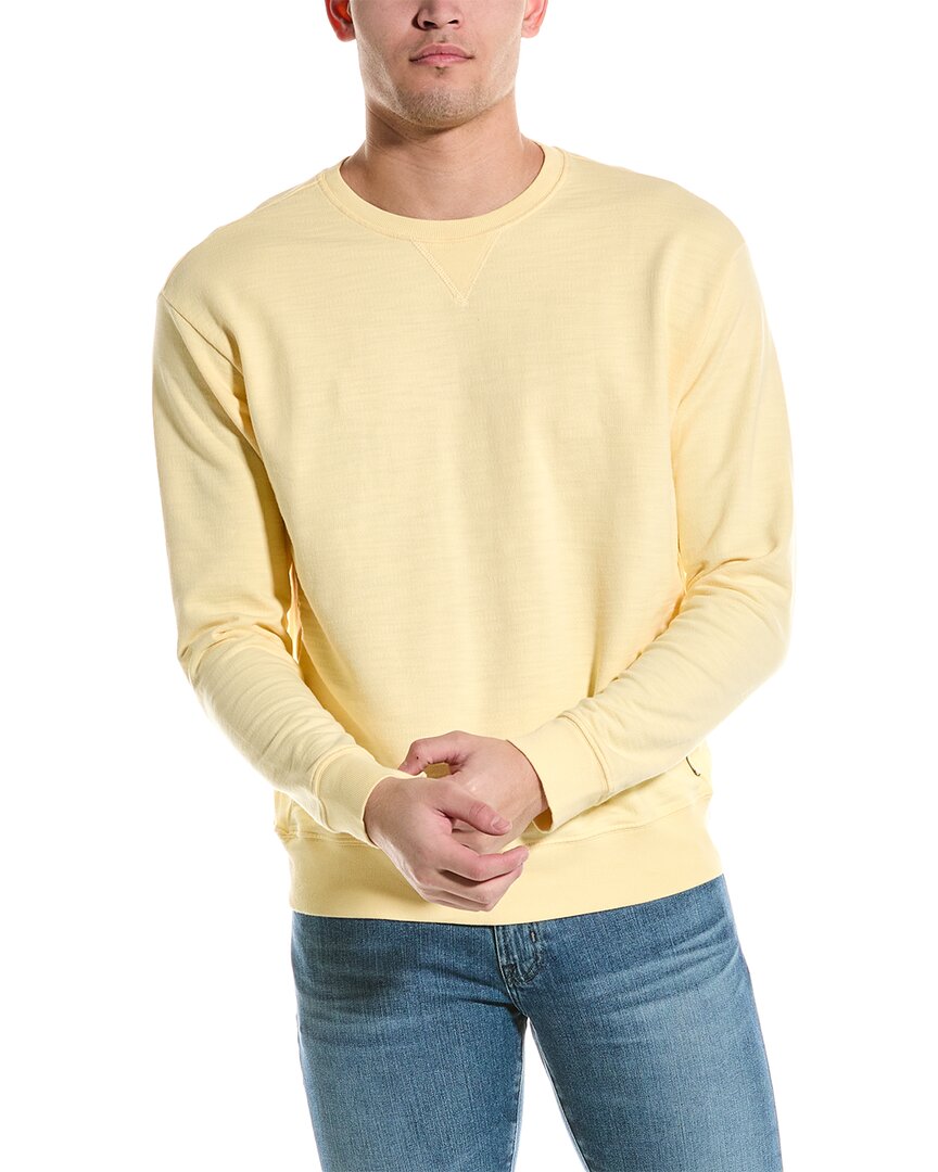 Shop Ag Jeans Andre Crewneck Pullover In Yellow