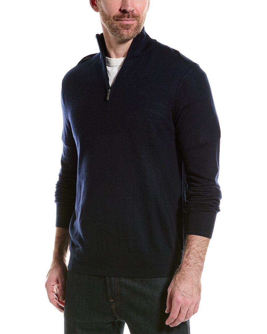 Shop Brooks Brothers Basic Merino Wool 1/2-zip Sweater