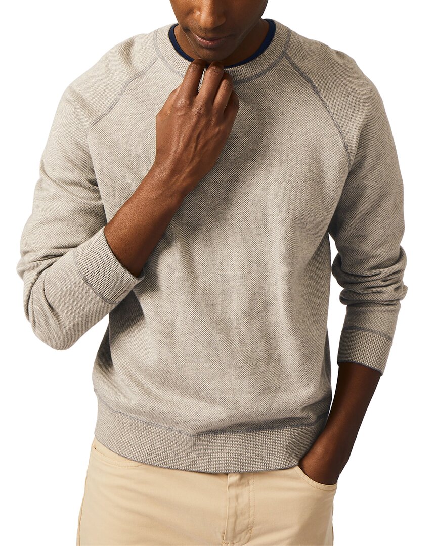 J.mclaughlin Birdseye Brendan Cashmere-blend Sweater In Gray