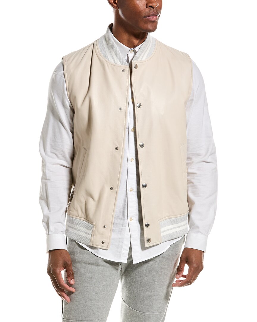 Shop Brunello Cucinelli Leather Vest