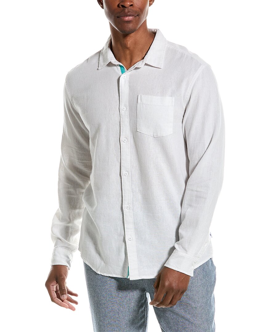 Vintage Summer Linen-blend Shirt In White