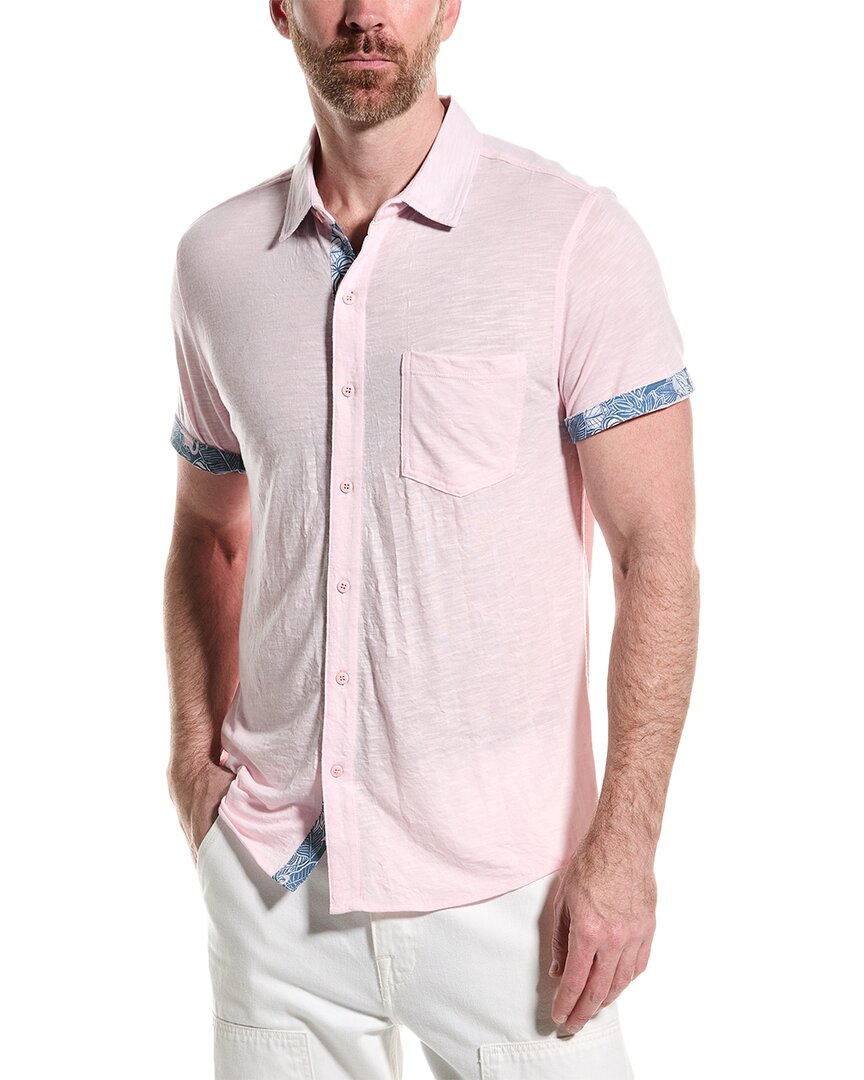 Endless Summer Slub Shirt In Pink