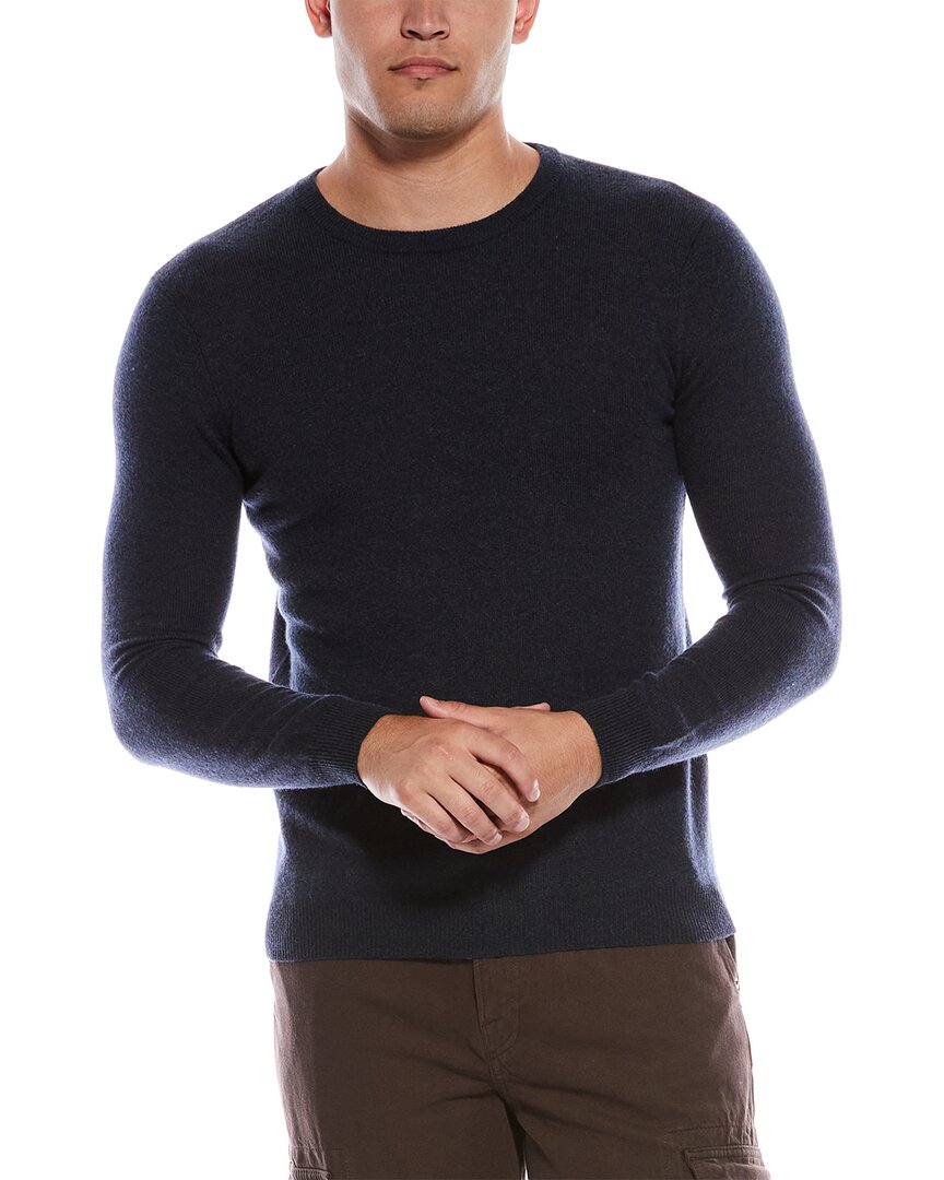 Autumn Cashmere Basic Cashmere Crewneck Sweater In Blue