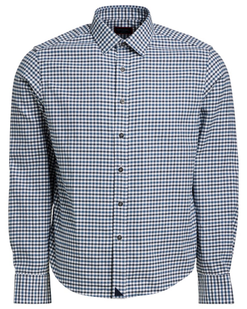 Shop Untuckit Flannel Gibbston Shirt In Blue