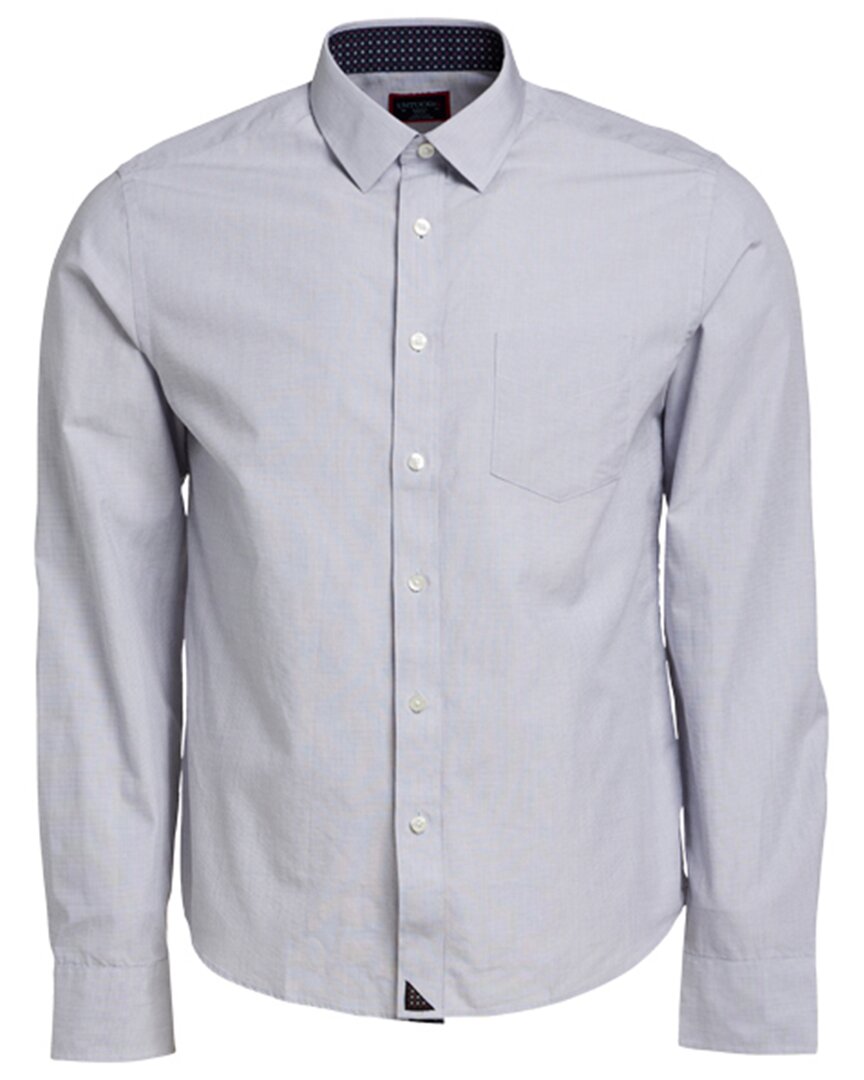 Shop Untuckit Slim Fit Classic Monterina Shirt In Grey