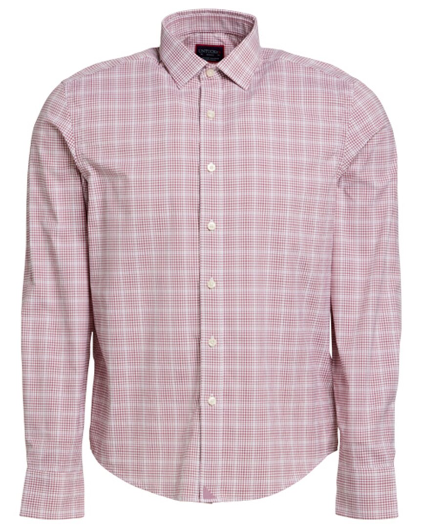 Shop Untuckit Wrinkle-free Performance Beckman Shirt In Red