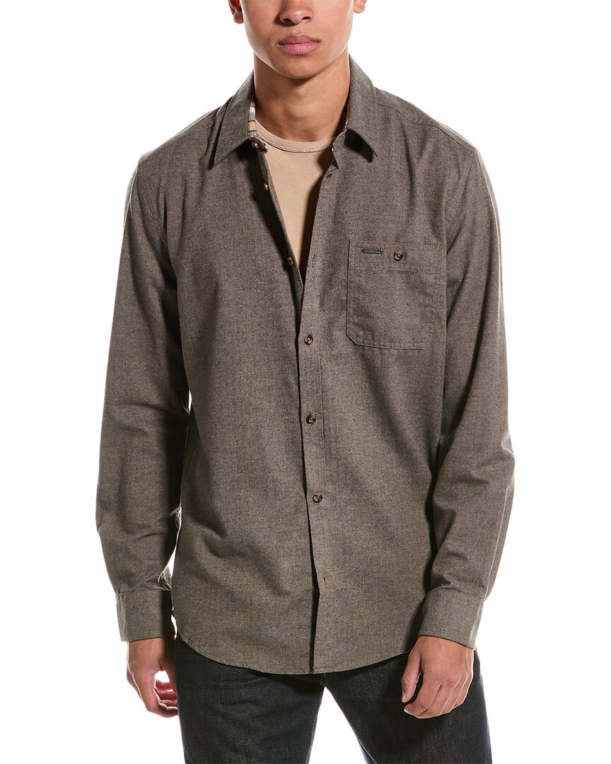 Point Zero Light Brush Flannel Herringbone In Brown