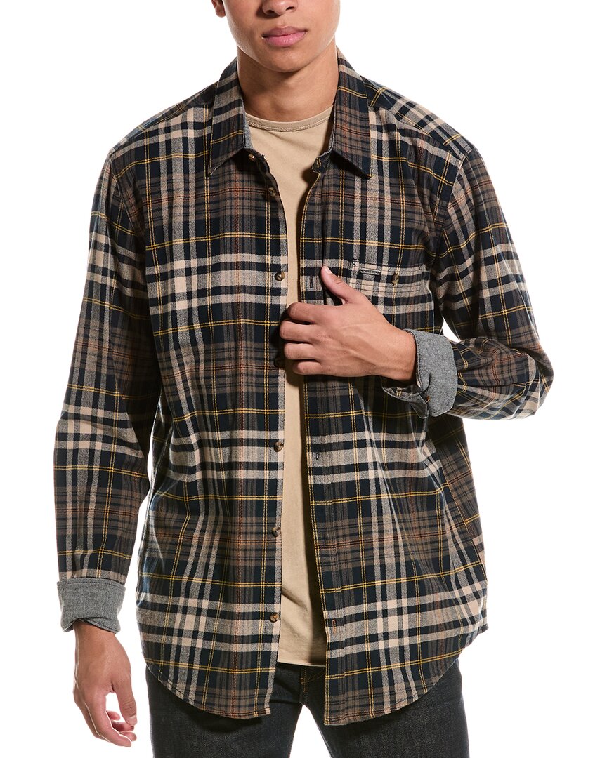Point Zero Light Brush Flannel Shirt In Blue