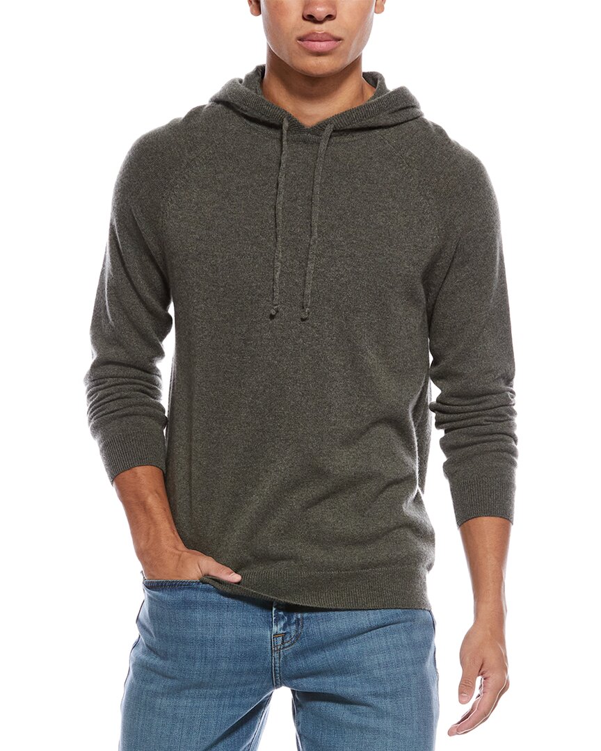 Quinn Cashmere Hoodie In Gray