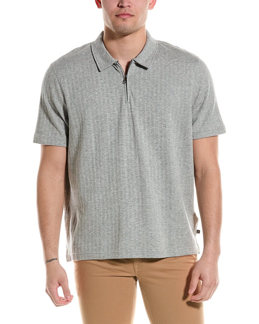 Shop Ted Baker Speysid Textured Zip Polo Shirt