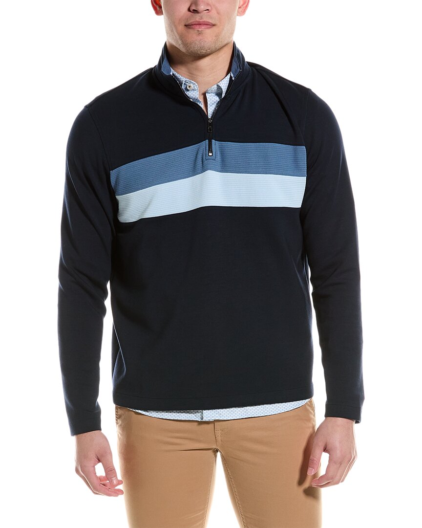 Ted Baker Veller Regular Fit 1/2-zip Sweater In Blue