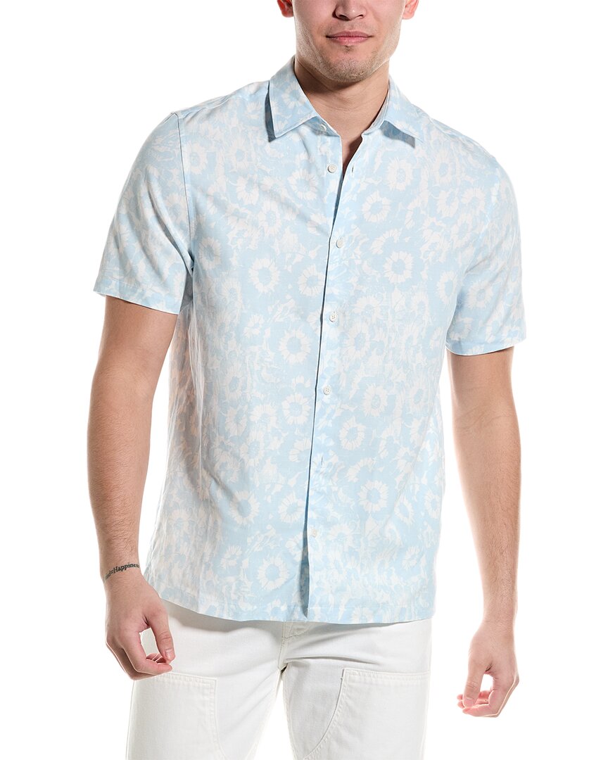 Shop Ted Baker Flaisby Regular Fit Linen-blend Woven Shirt