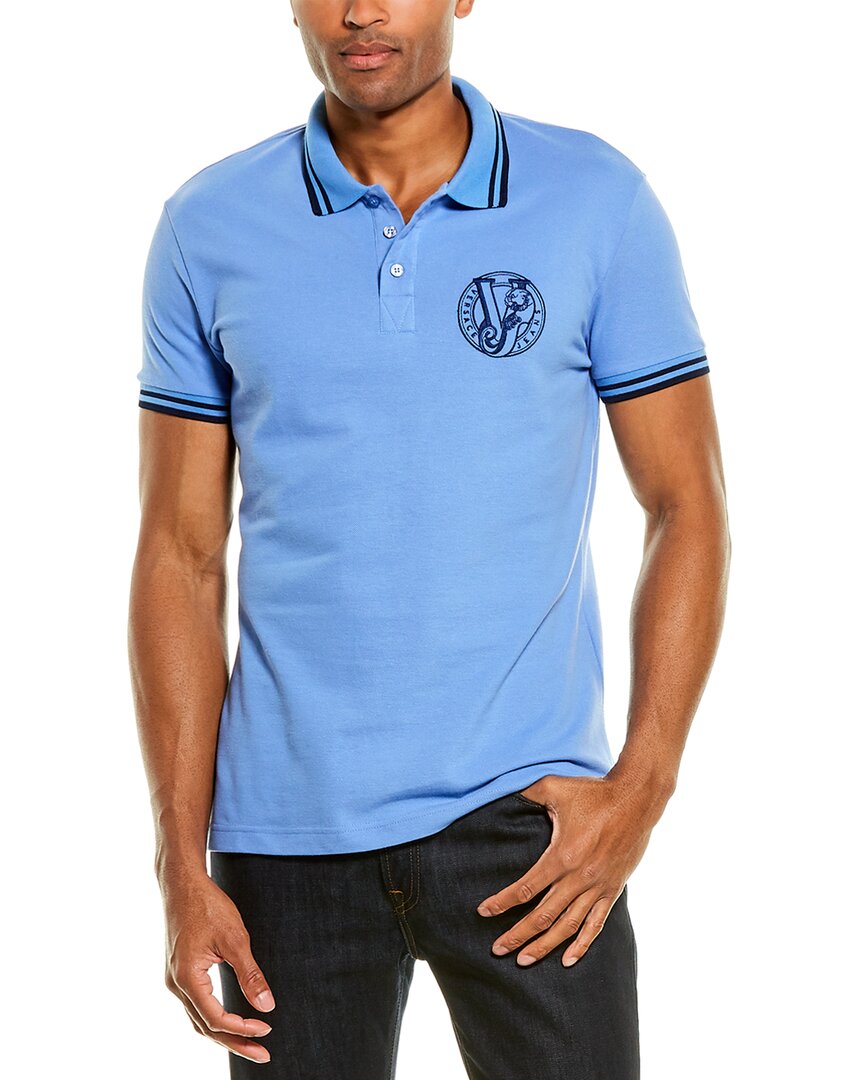 Image of Versace Jeans Slim Fit Pique Polo Shirt