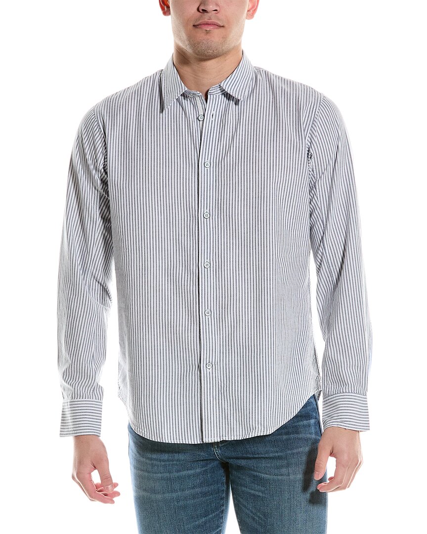 Shop Rag & Bone Fit 2 Stripe Oxford Engineered Shirt In Blue