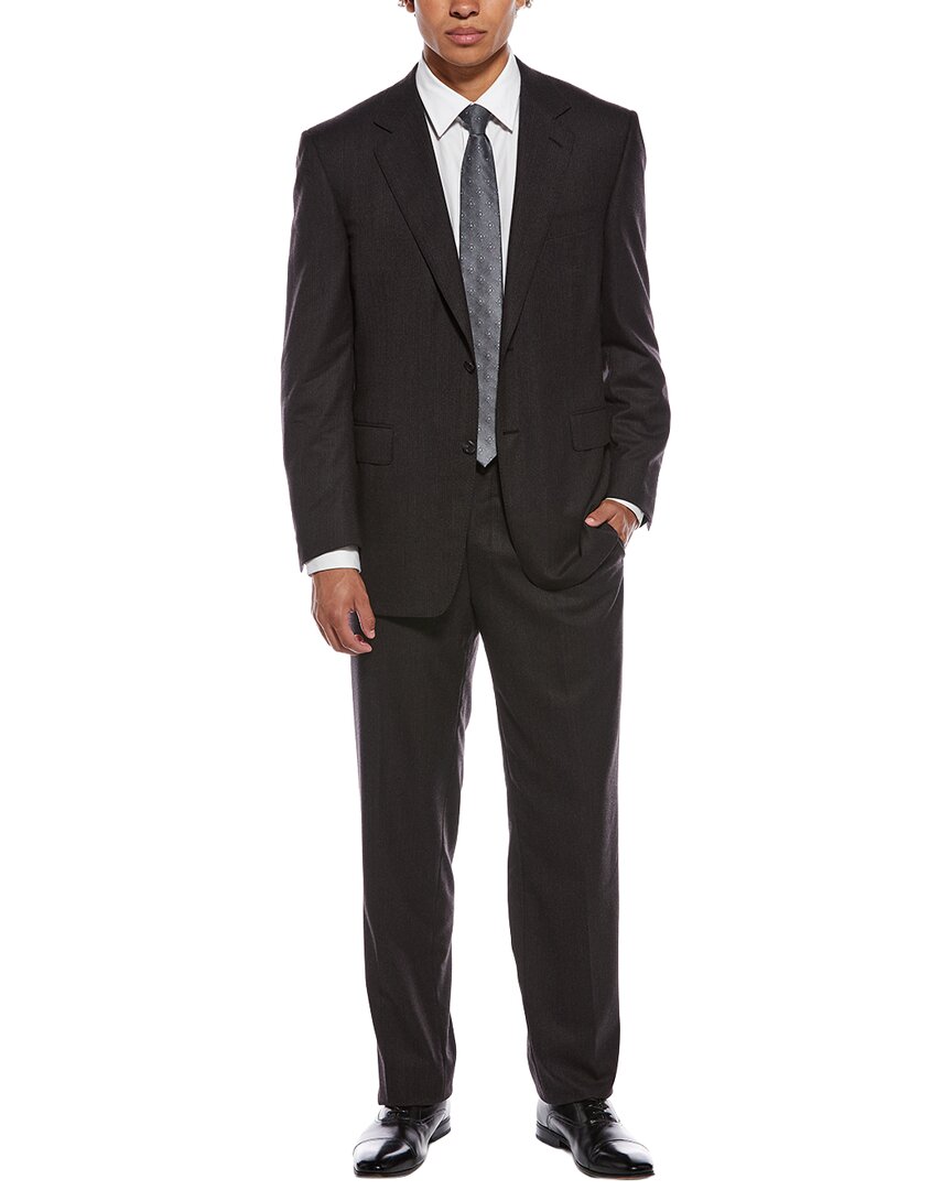 Canali 2pc Wool-blend Suit In Grey