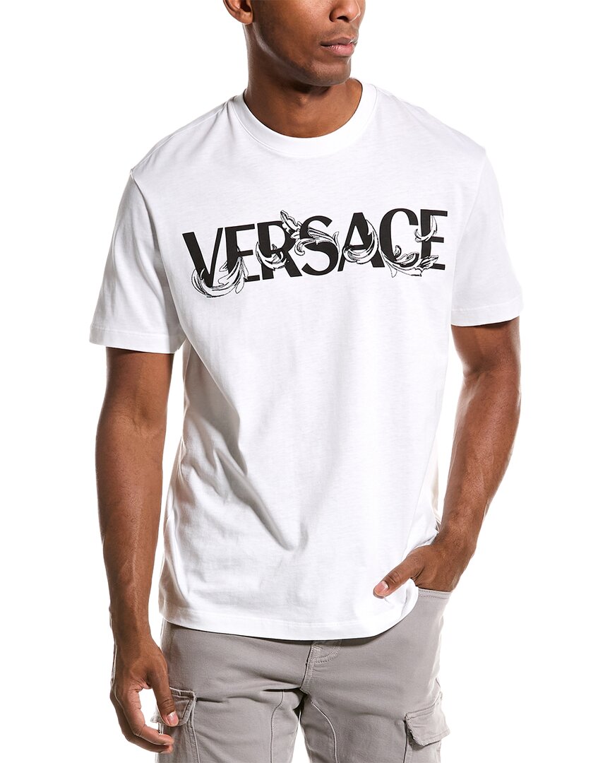 Shop Versace Mitchel Fit T-shirt In White