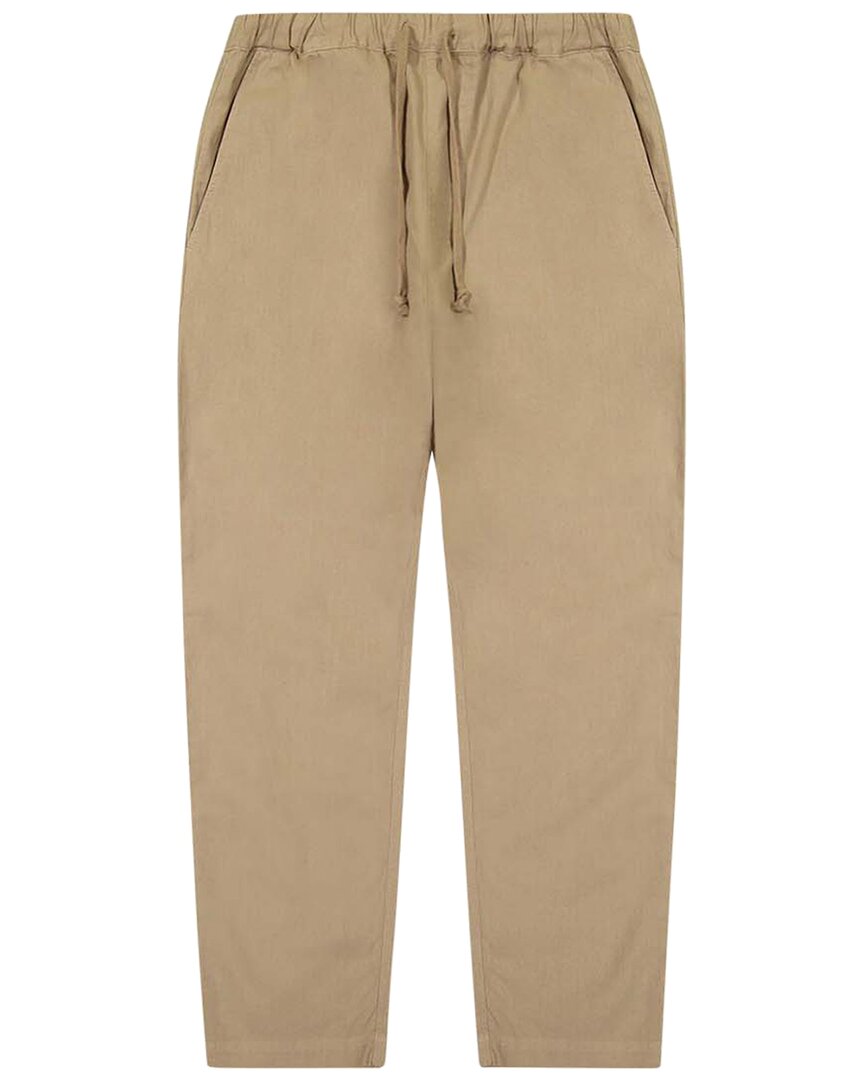 Goodlife Clothing Essential Linen -blend Pant In Brown