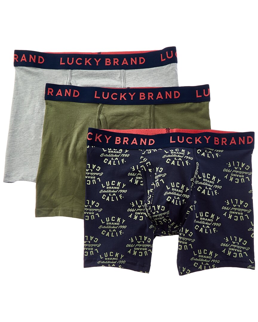 Lucky Brand 3 Pack Stretch Boxer Briefs
