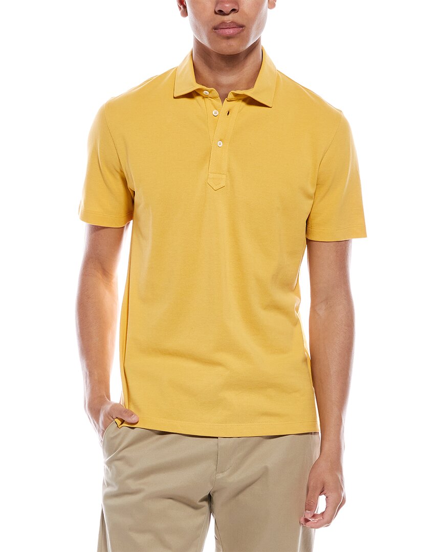 Tシャツ・カットソー BRUNELLO CUCINELLI Polo in piquet con monile Piqué polo shirt for Man in Black | Brunello Cucinelli