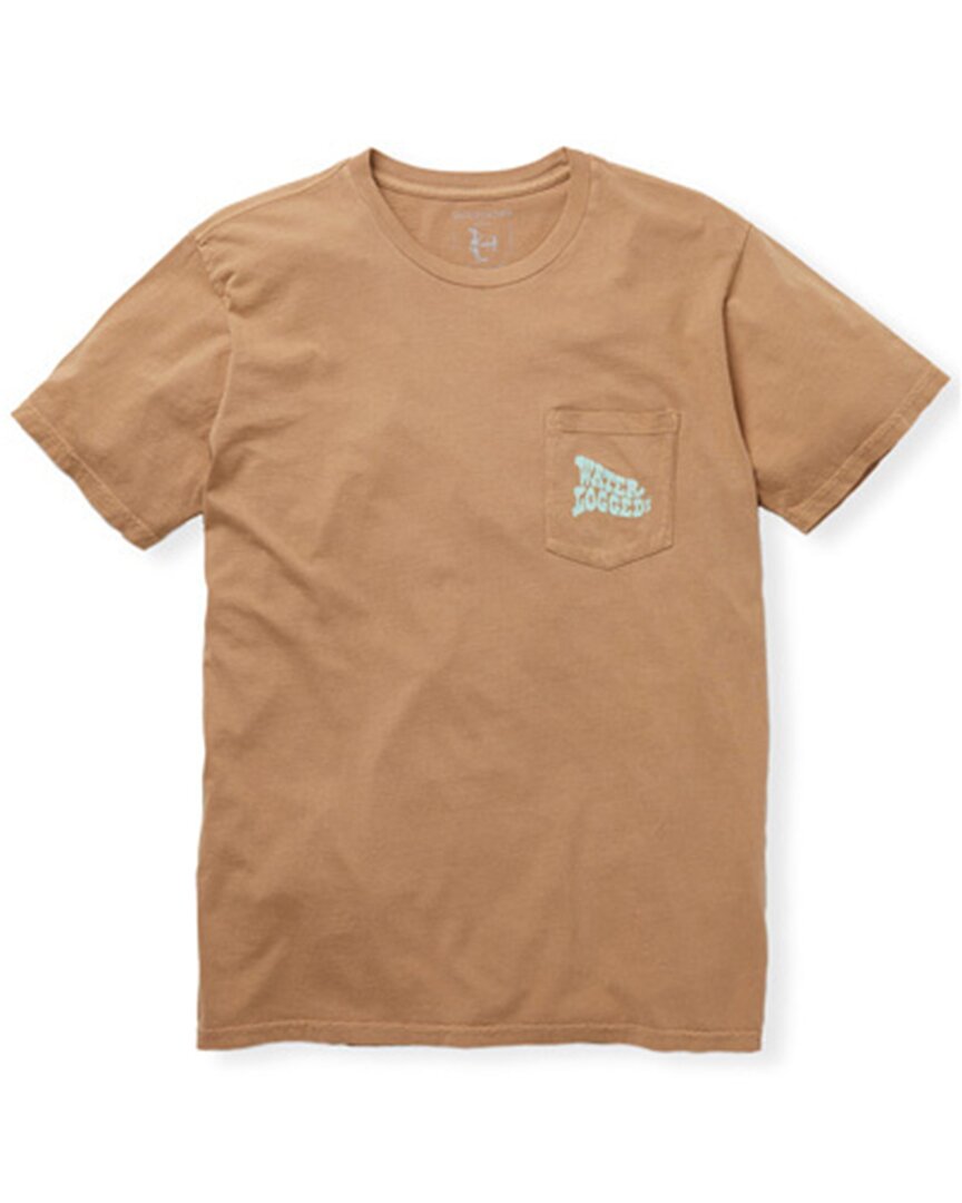 Shop Outerknown Groovy Water Logged Pocket T-shirt In Brown