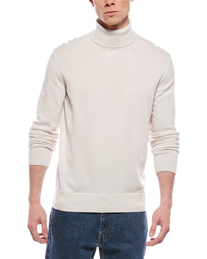 Eleventy Cashmere Turtleneck Sweater In White