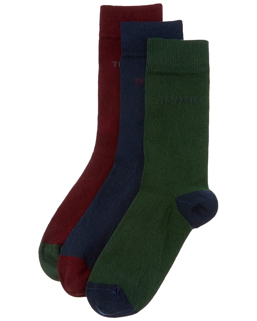 Ted Baker 3pk Greeno Socks In Multi