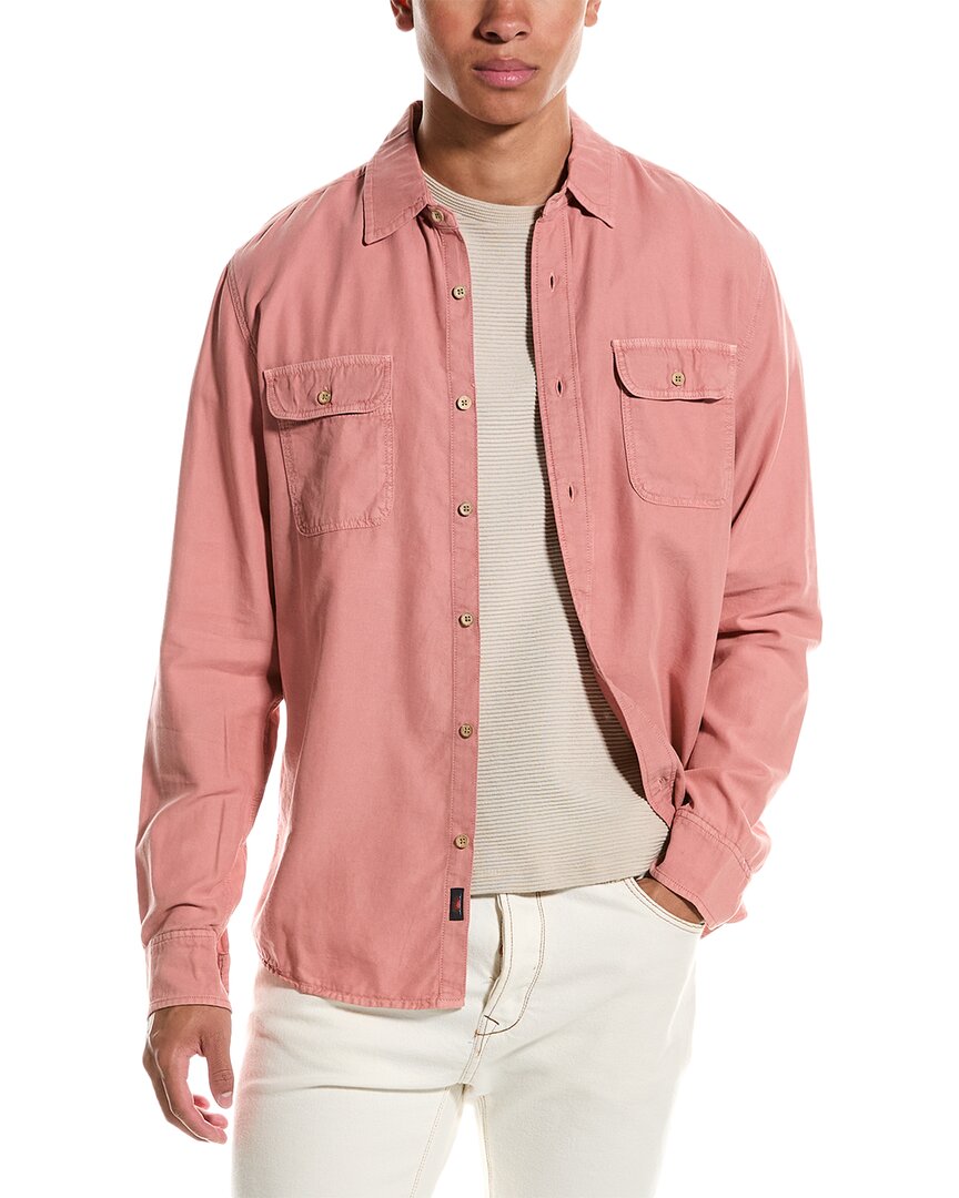 Faherty Getaway Shirt In Pink