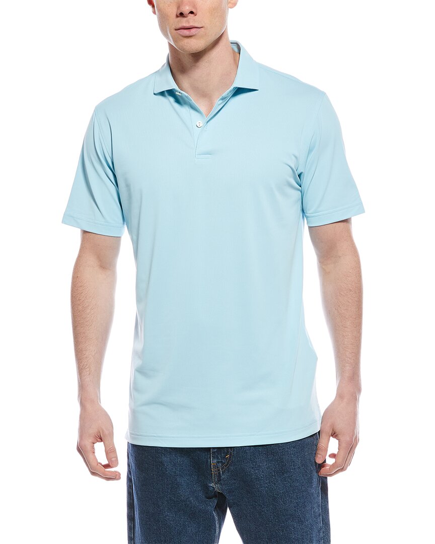 Peter Millar Soul Performance Mesh Polo Shirt In Blue