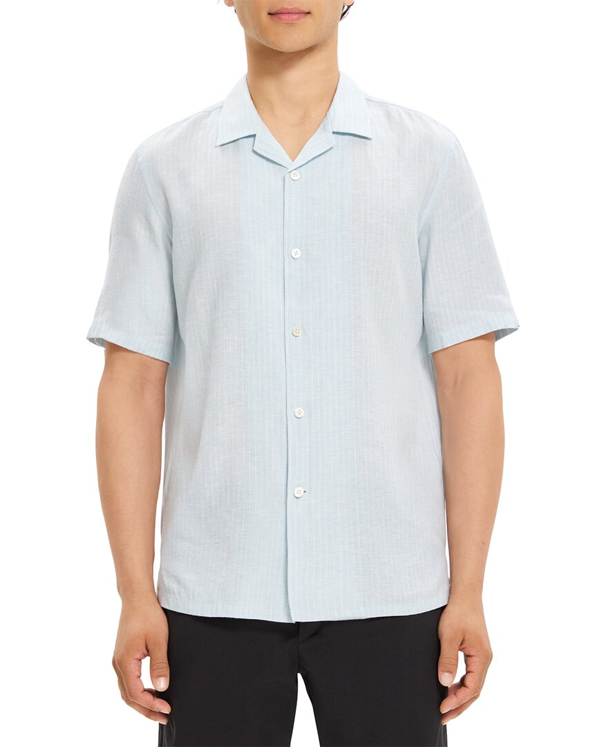 Theory Daze Linen-blend Shirt In White