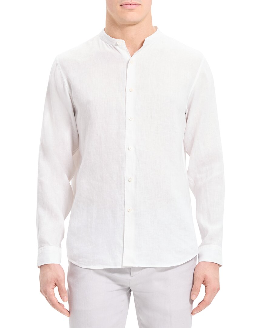 Theory Irving Linen Shirt In White