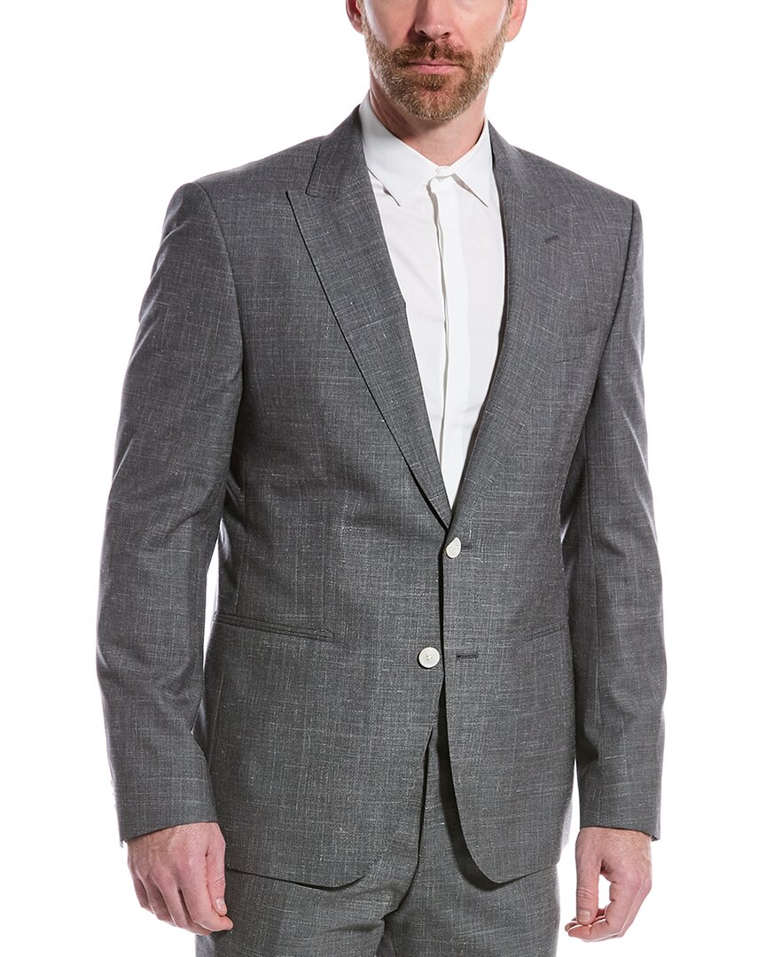 Hugo Boss Boss 2pc Slim Fit Wool, Linen, & Silk-blend Suit In Grey ...