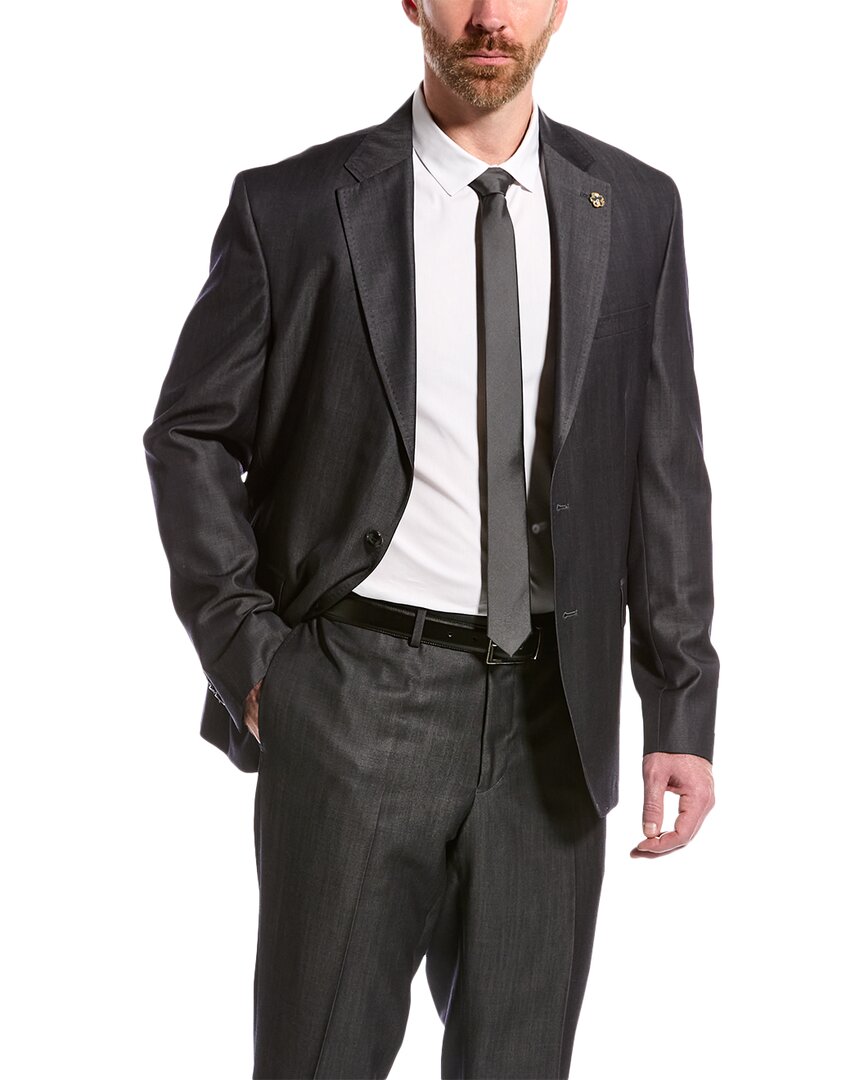Ted Baker Jay Trim Fit Solid Wool Suit In Grey