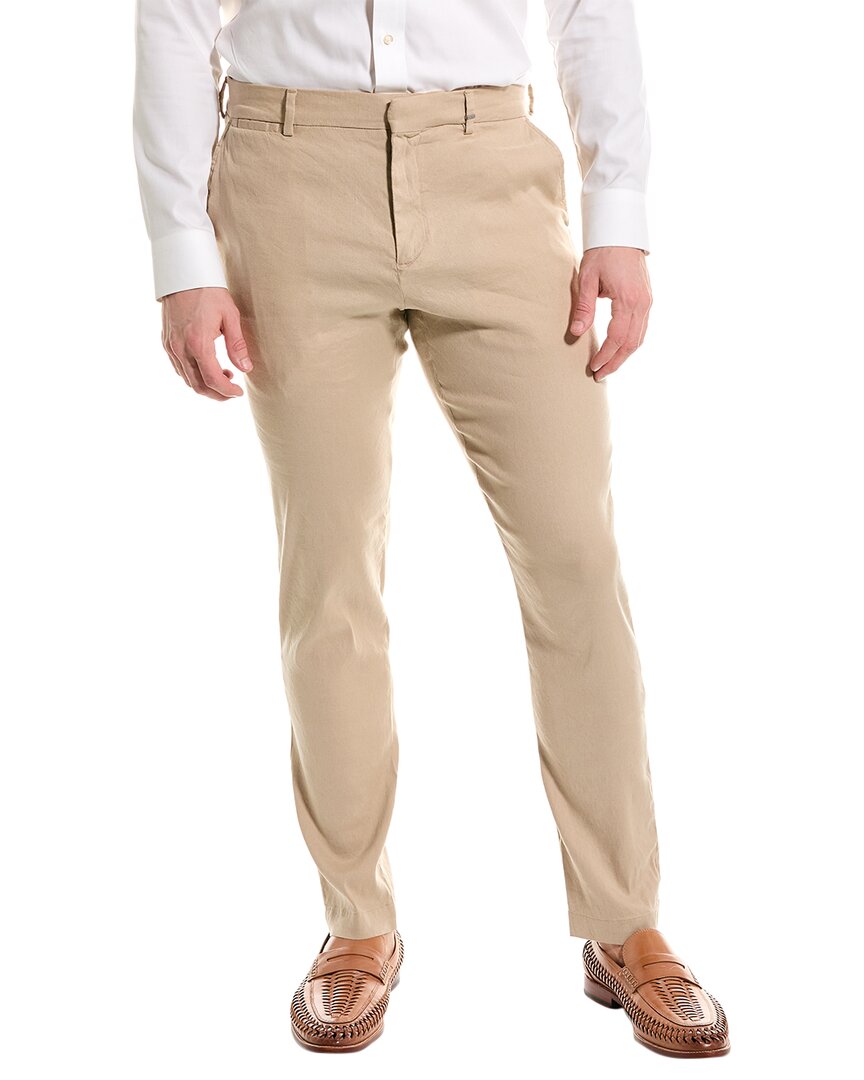 Shop Ted Baker Kimmel Linen-blend Trouser In Brown