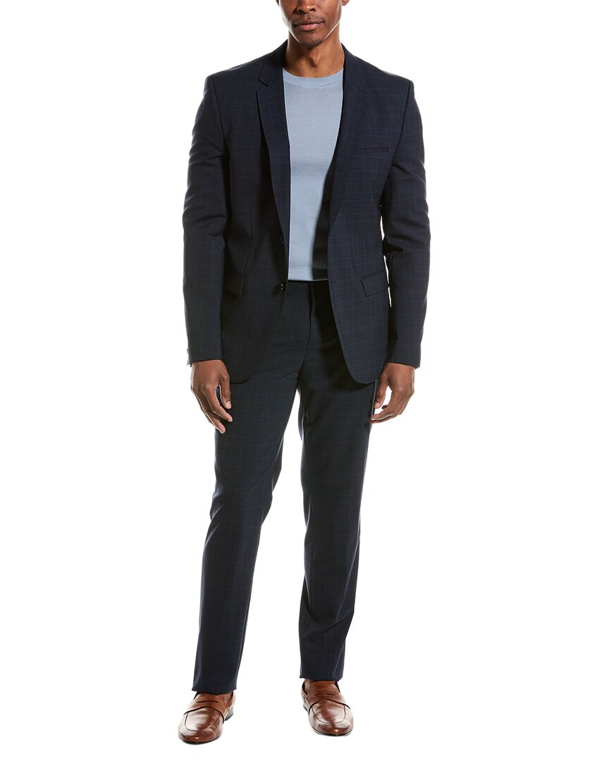 Shop Hugo Boss 2pc Wool-blend Suit In Blue