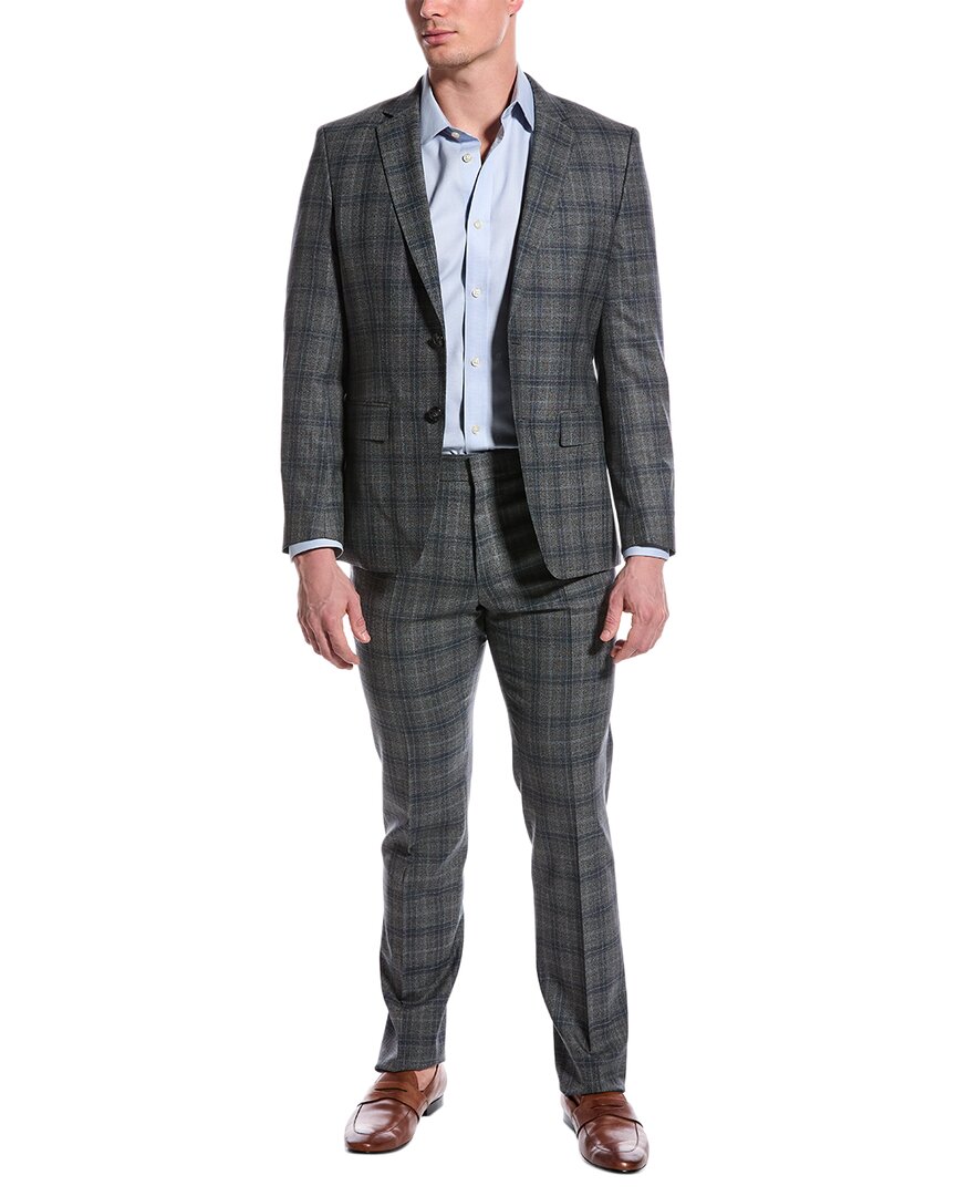 Shop Hugo Boss Boss  2pc Slim Fit Wool Suit In Grey