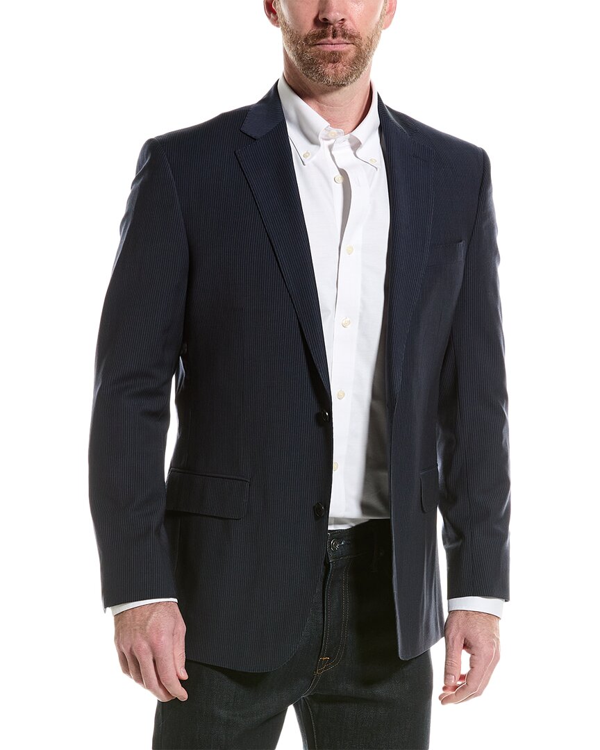 Shop Brooks Brothers Classic Wool-blend Blazer In Navy