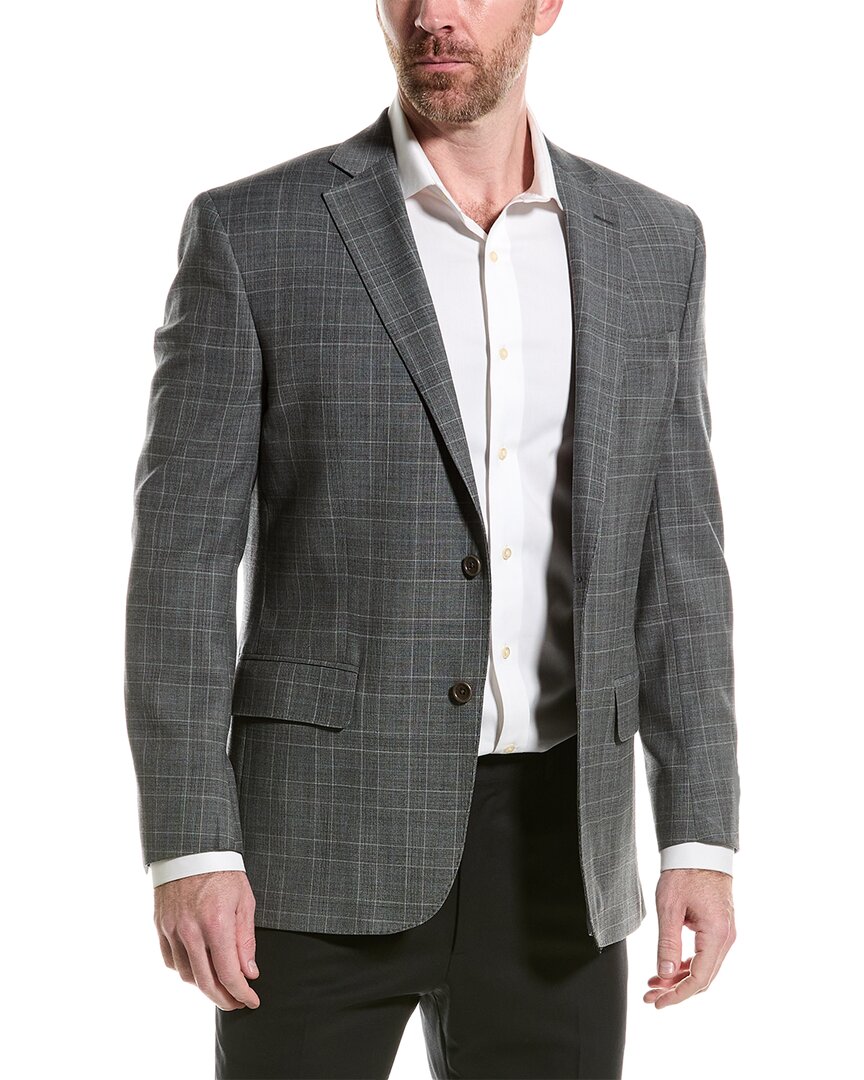 Shop Brooks Brothers Classic Fit Wool-blend Suit Jacket In Grey