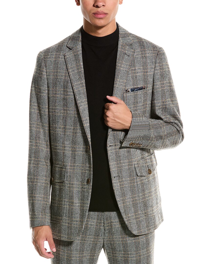 Paisley & Gray Bromley Slim Fit Wool-blend Jacket In Brown