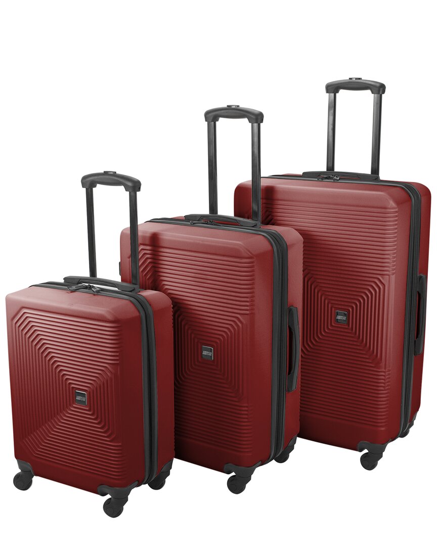 American Flyer Knox 3pc Hardside Luggage Set In Red