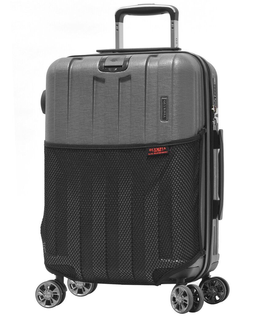 Olympia Usa Sidewinder 21in Expandable Carry-on Spinner In Grey