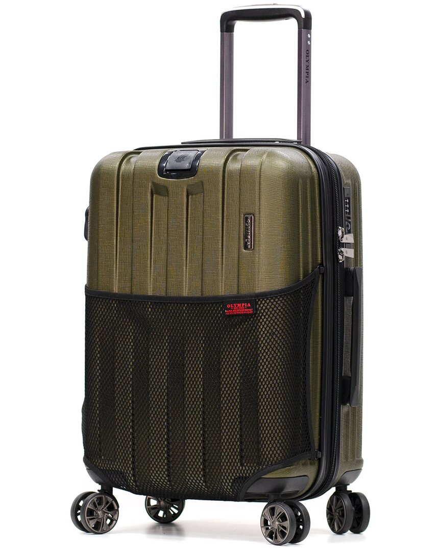Olympia Usa Sidewinder 21in Expandable Carry-on Spinner In Green